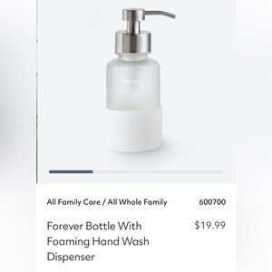 Norwex Glass Foaming Hand Wash Dispenser with Silicone Sleeve NIB